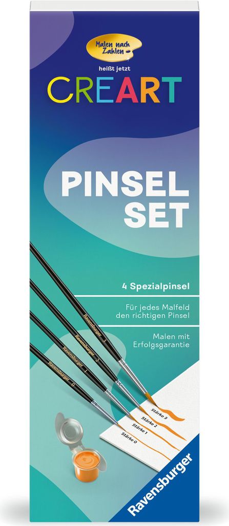 Ravensburger Malen nach Zahlen 25559 - Pinselset - Kinder ab 7 Jahren und Erwachsene