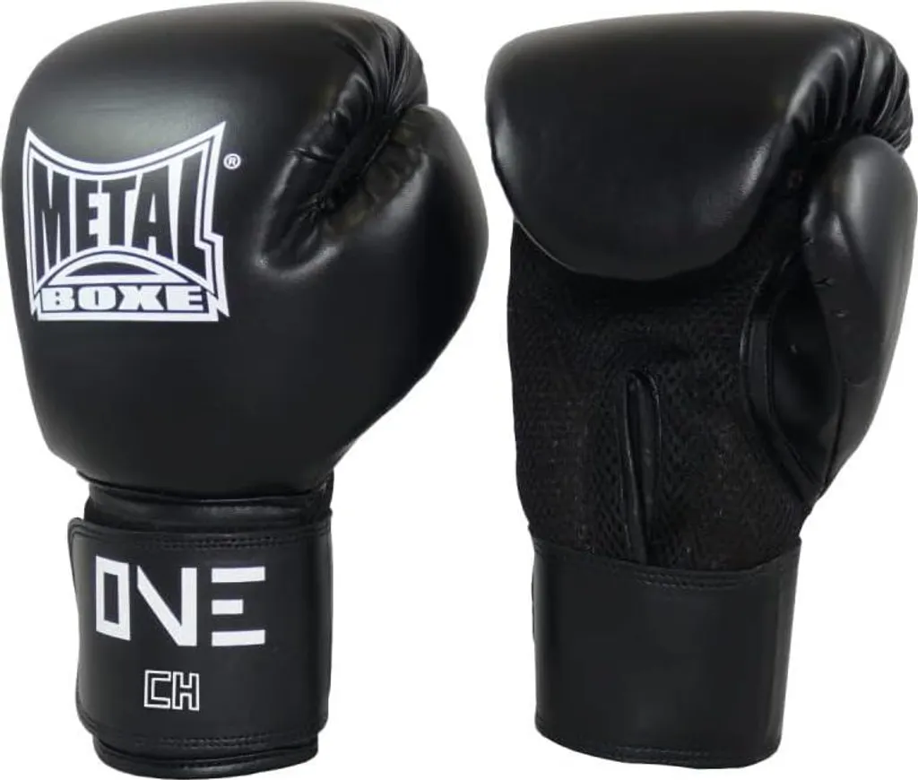 Gants de boxe Metal Boxe One 8 oz pour entraînement junior noir