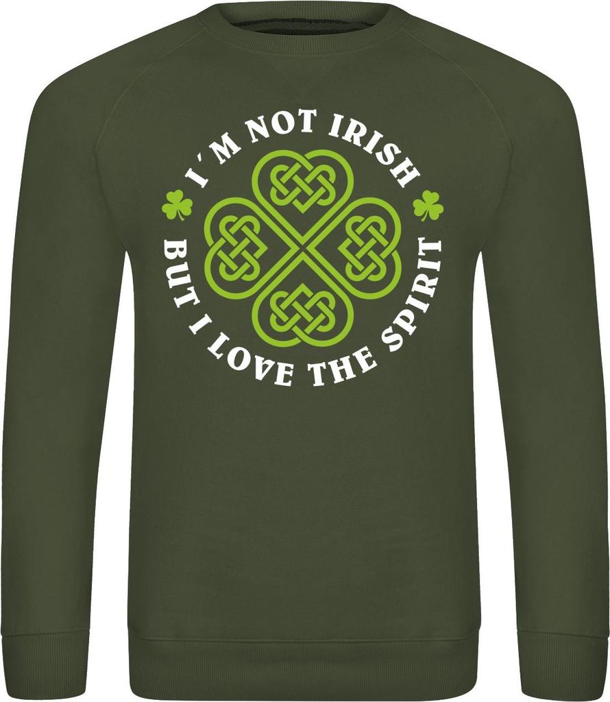 Herren Sweatshirt Irland Iam not irish but i love the spirit