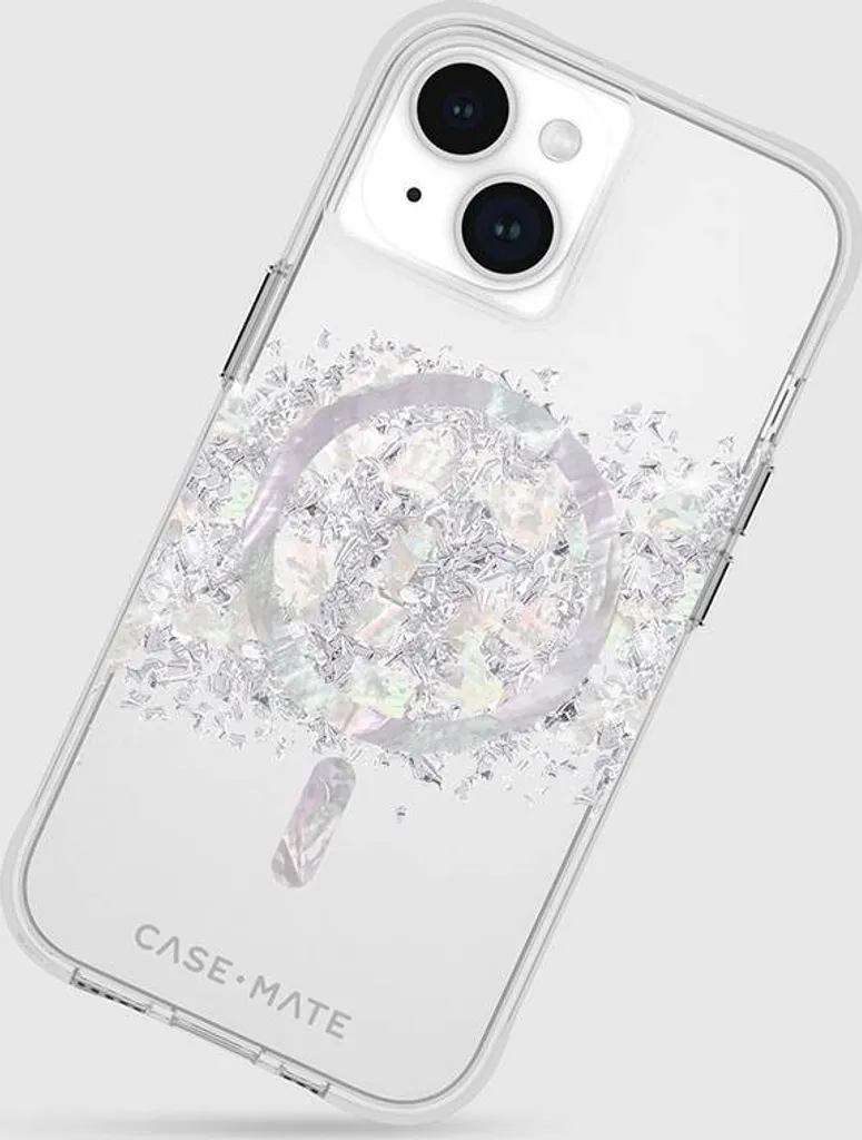 Étui de protection iPhone 15 MagSafe transparent avec motif nacre - 16