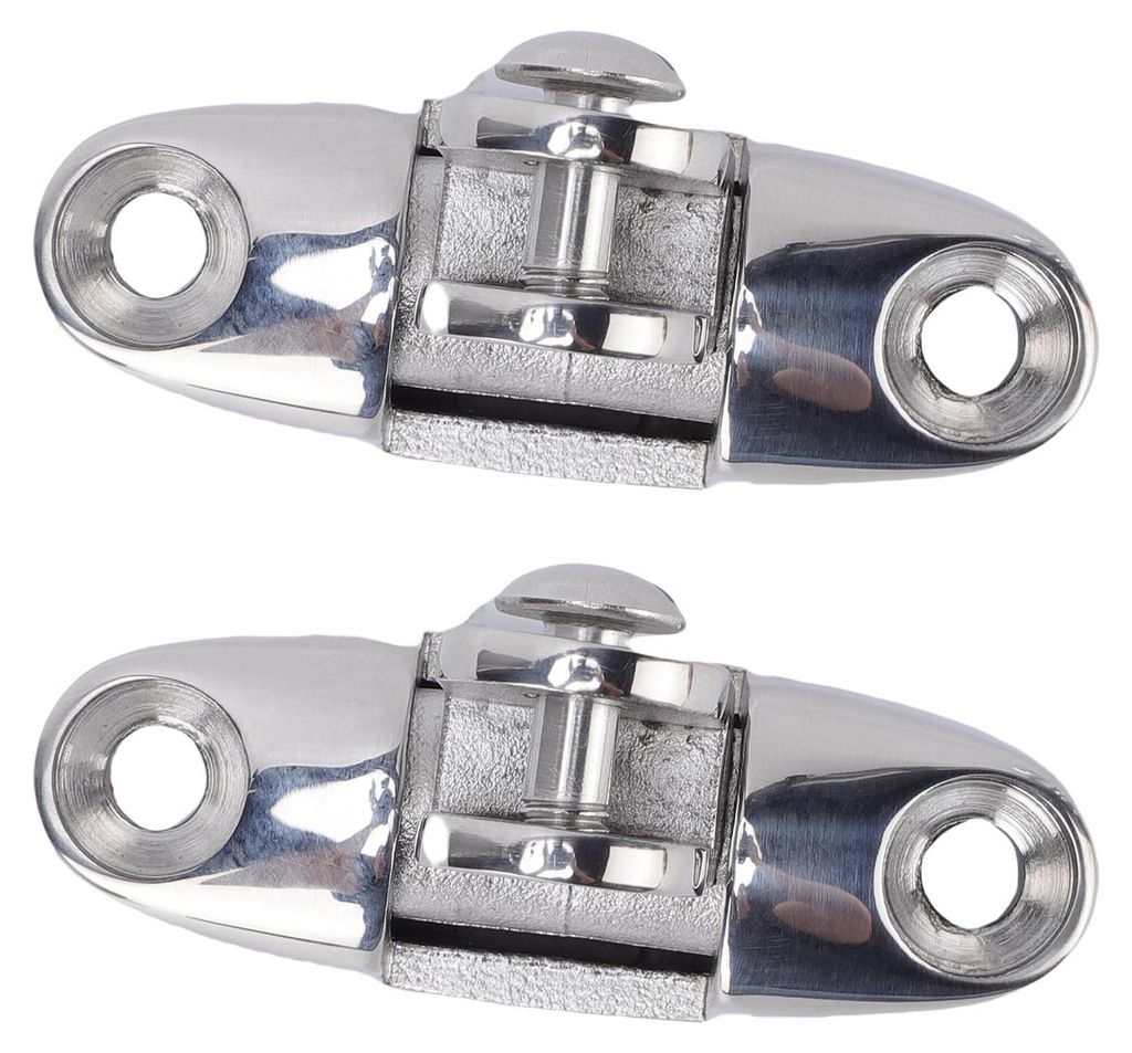 2PCS Boat Top Swivel Deck Hinge Secure 316 Stainless Steel Deck Hinge Mount Fitting Hardware for Yacht Pontoon Boat RV