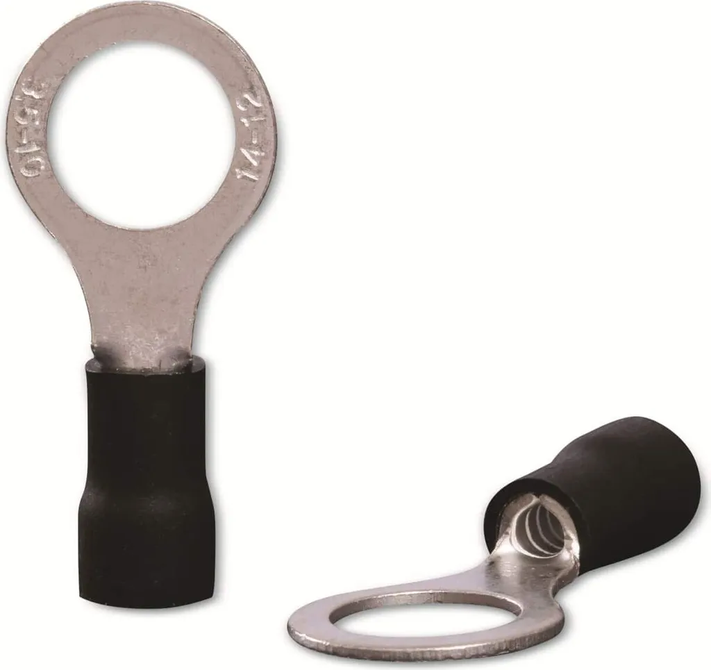 Capocorda ad Anello Quadrios 22C455 Nero - Foro M10 per Cavi 4mm²