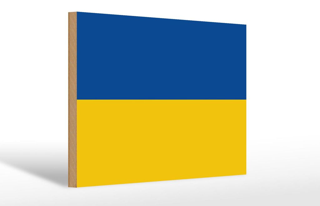 Holzschild Flagge Ukraine 30x20cm flag of Ukraine Produktbild 