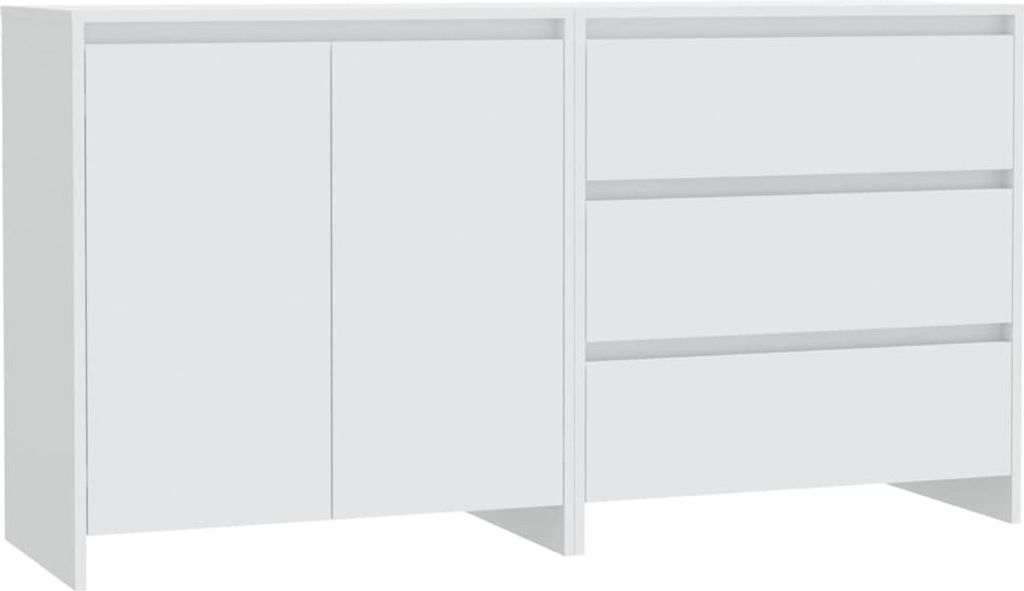 2-tlg. Sideboard Weiß Holzwerkstoff