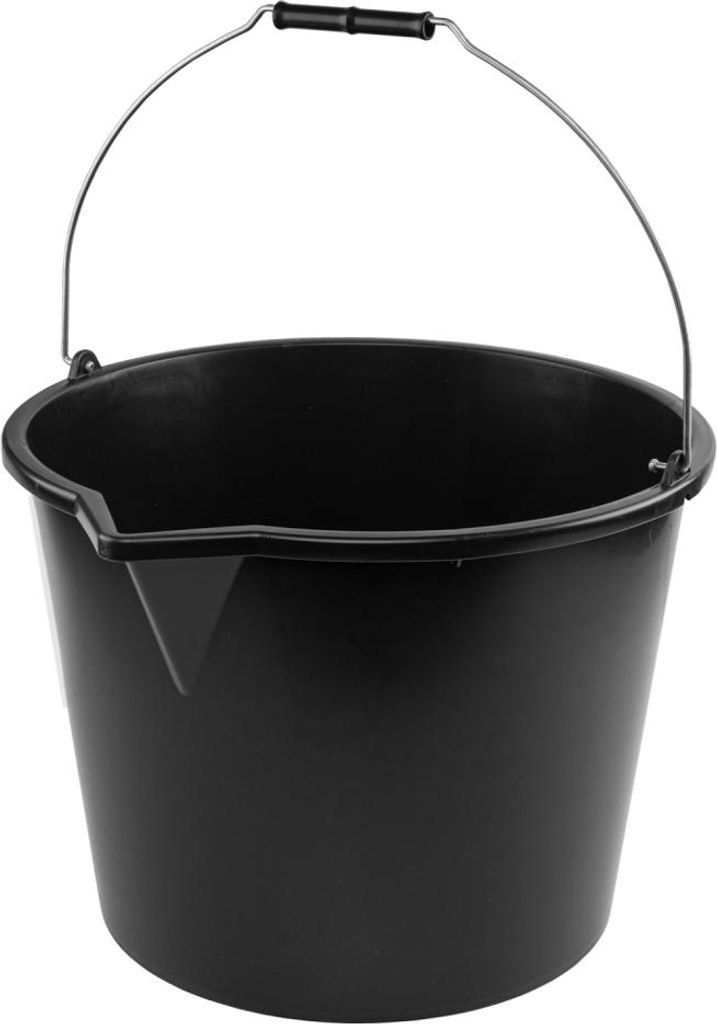 Bradas Baueimer mit Ausgießer 20 Liter PP schwarz