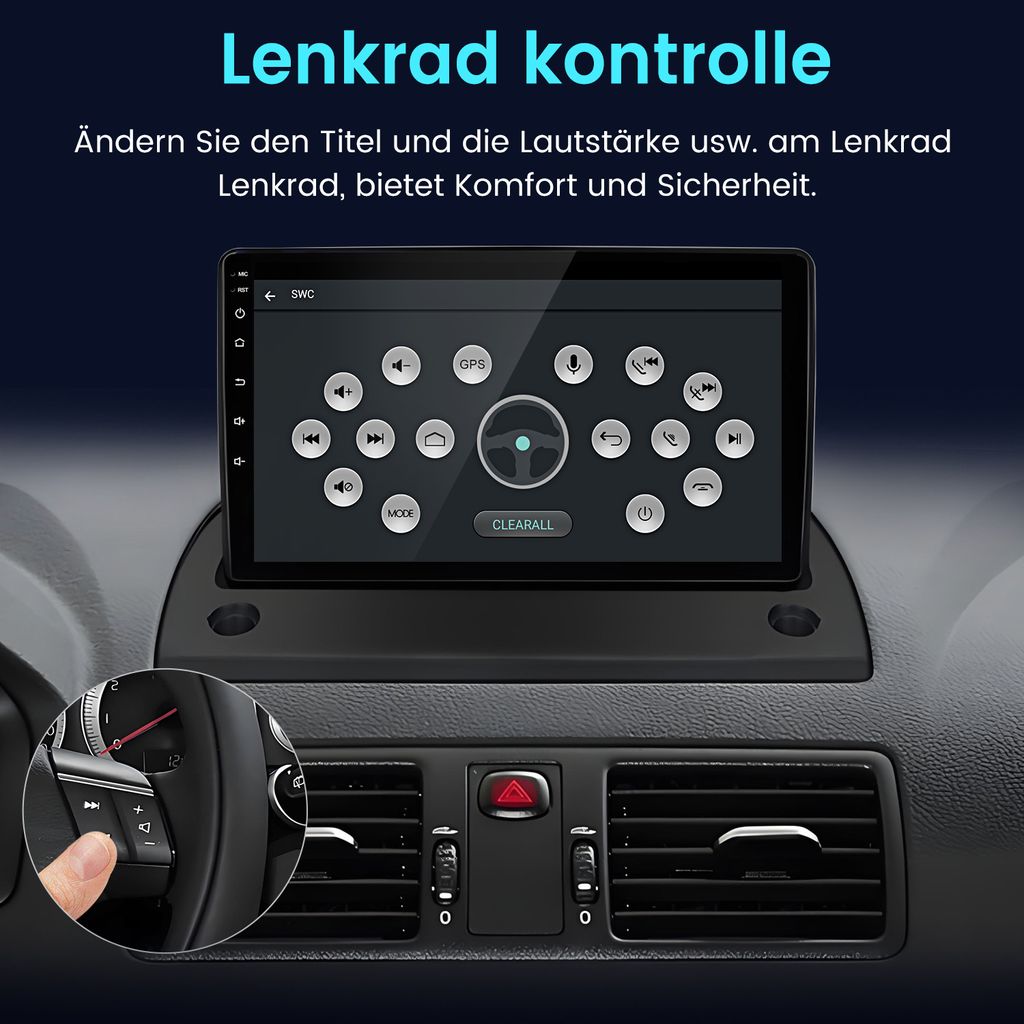 Renault Trafic 2 Zubehör Android 14 Autoradio Mit 9-Zoll-Touchscreen Für Opel Vivaro B & Renault Trafic – Inkl. DAB+, CarPlay & Navigation Opel Radio Android