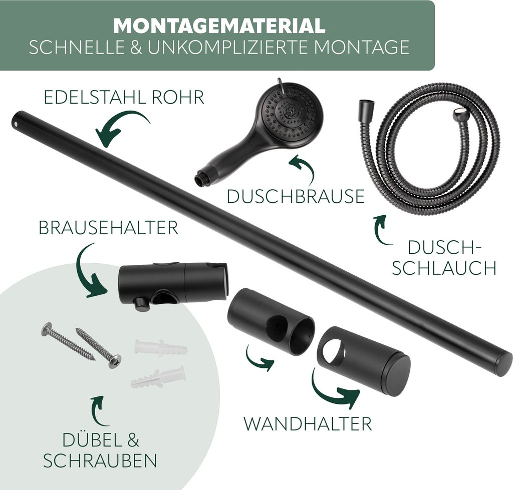 bremermann Brausestangenset, Brause, Brauseschlauch und Produktbild 5