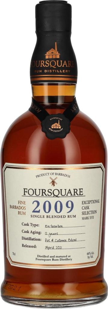 Foursquare 12 Years Old Single Blended Rum 2009 60% Vol. 0,7l