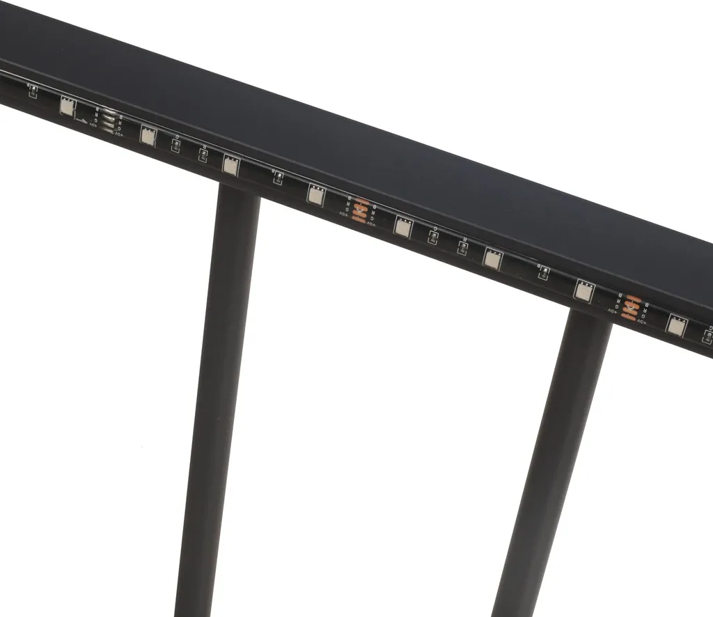 Lit de jeu LED noir avec support écran réglable et paniers intégrés - 7