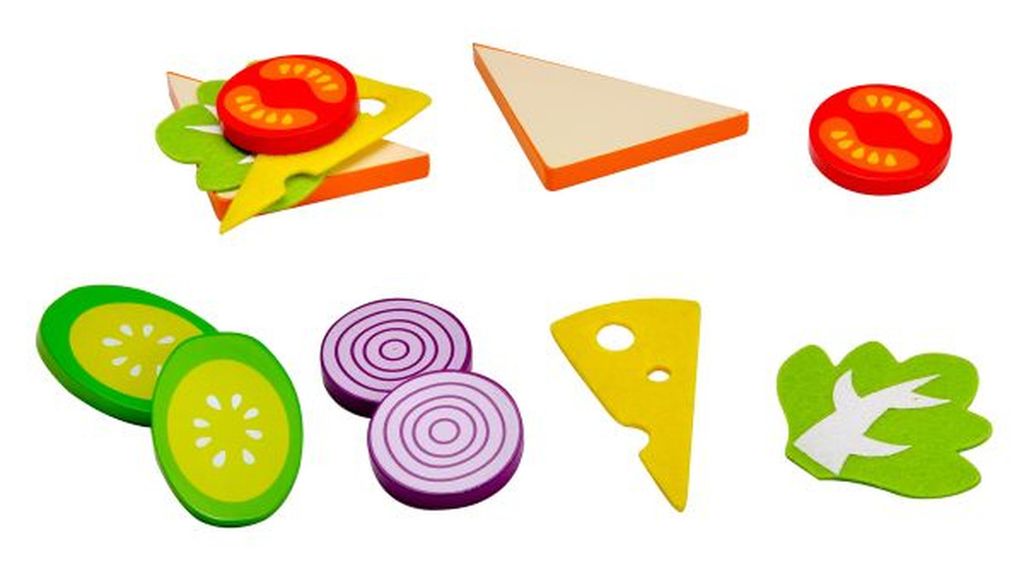 Idena Set Sandwich aus Holz 12-teilig