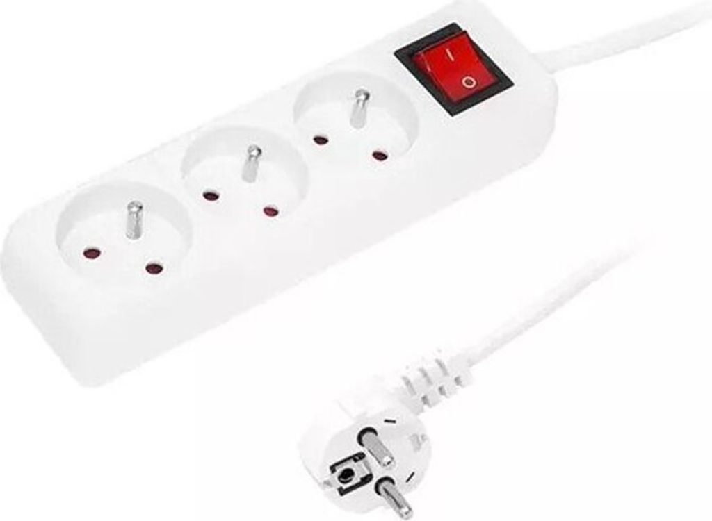 Prodlužovací kabel BLOW 3zásuvky 1,5m, vypínač, bílá, 3GU Obrázek produktu 