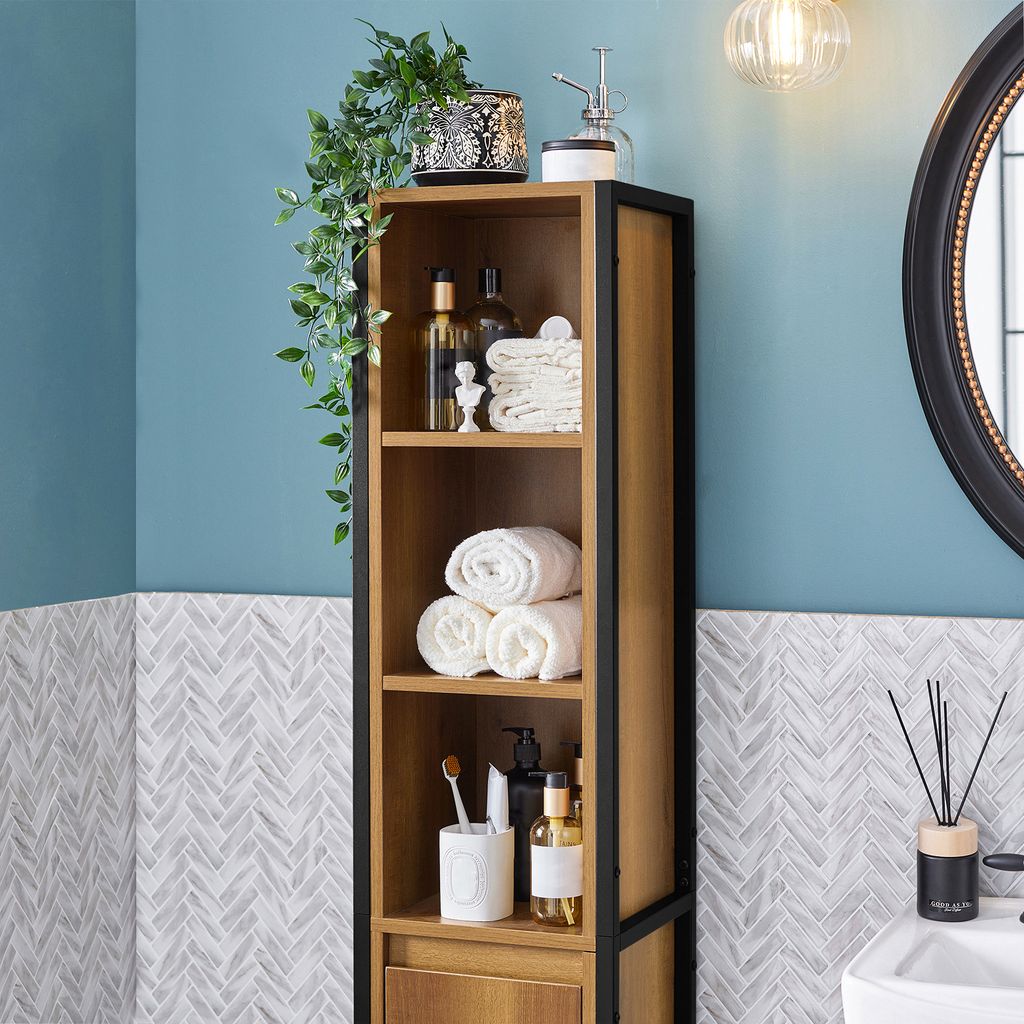 SoBuy BZR62-PF Kúpeľňová skrinka Kúpeľňová vysoká skrinka Obrázok produktu 6