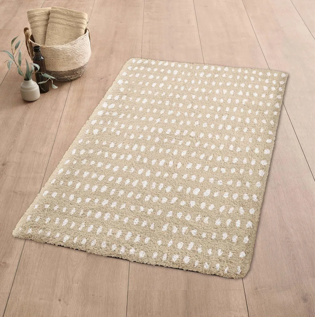 Kleine Wolke DOTTINO Tapis de Bain Macadamia 70x120 cm de Haute Qualité