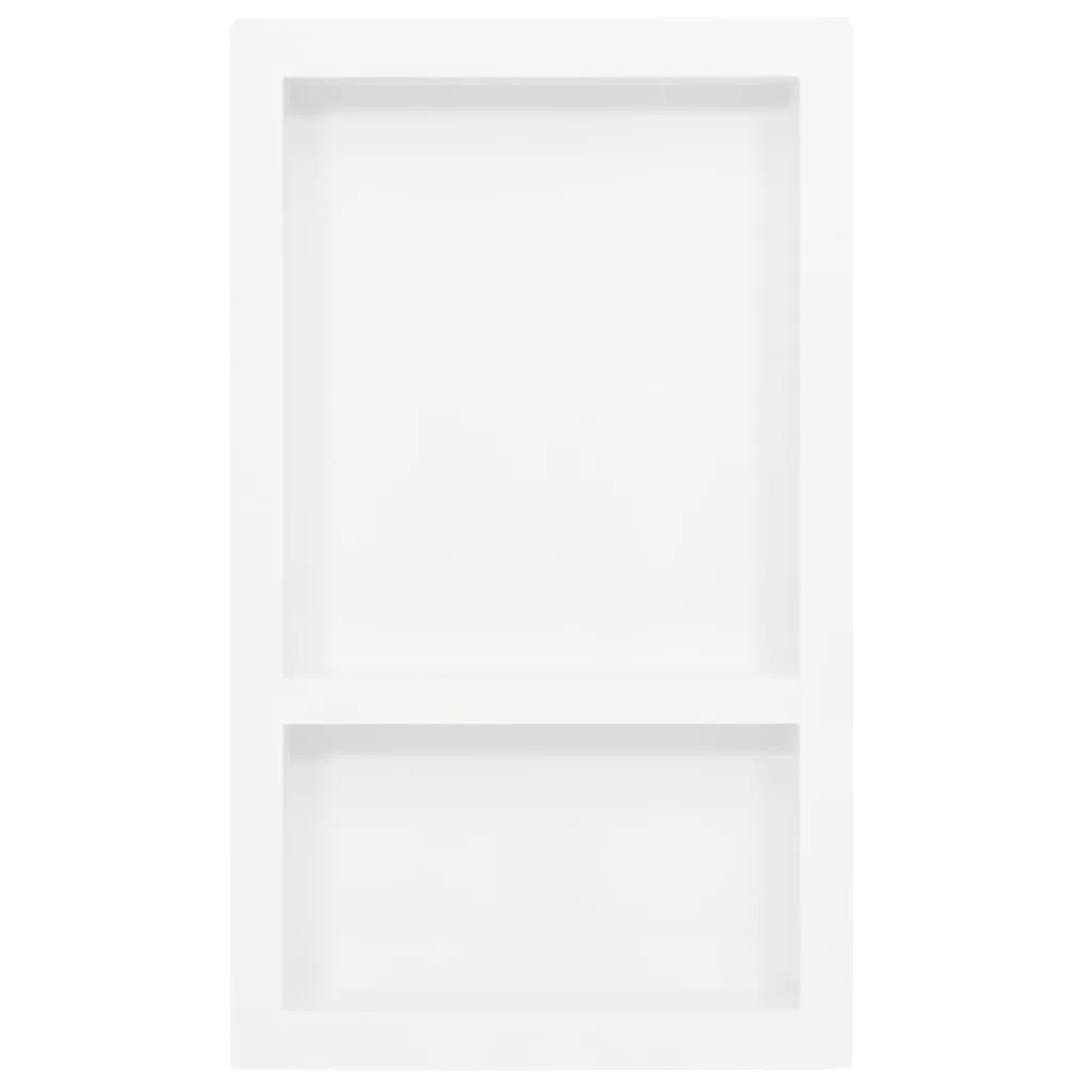 vidaXL Niche de douche 2 compartiments blanc brillant 41x69x9 cm - 8