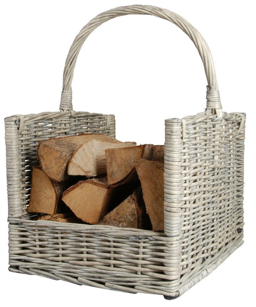 Esschert Design Kaminholzkorb grau; MW42 Produktbild 
