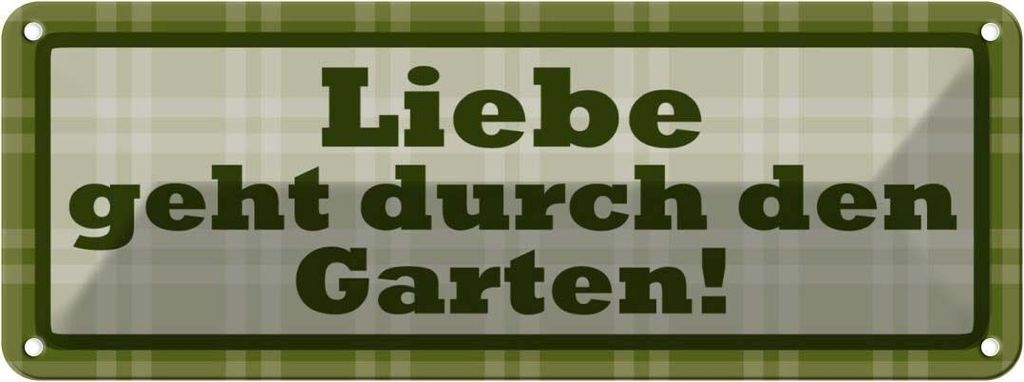 vianmo Blechschild 10x27 cm Liebe geht durch den Garten Geschenk