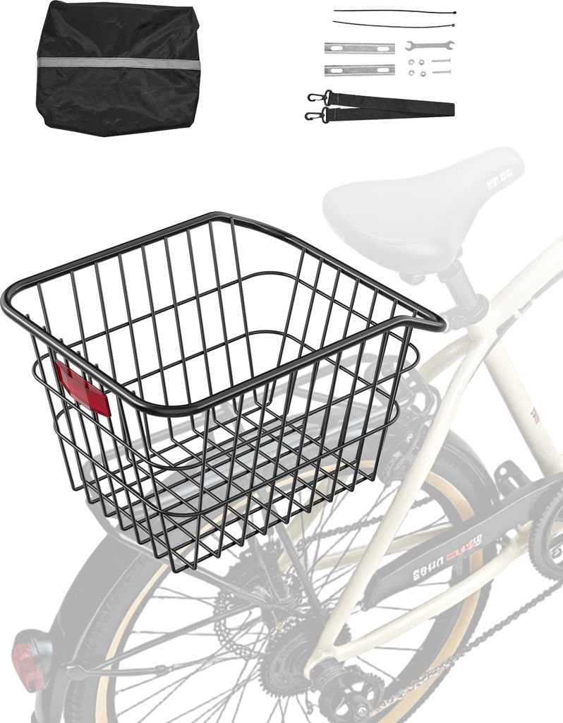 Cestino posteriore per bici VEVOR, cestino per bici in filo Immagine del prodotto 