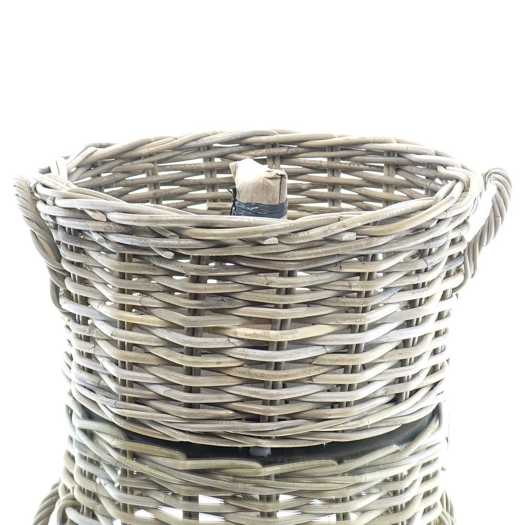 VAN DER LEEDEN Sonnenschirmständer Rattan grau Ø 48 Höhe 25 Produktbild 