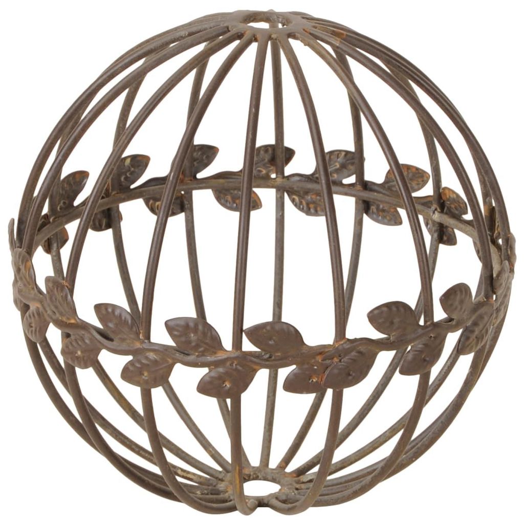 Metallkugel Blume Ø 15 cm Rost Produktbild 