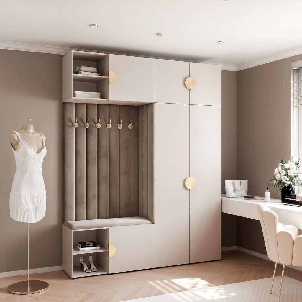 Vestiaire Aria 4 190 cm Cachemire Rembourré Taupe Image du produit 