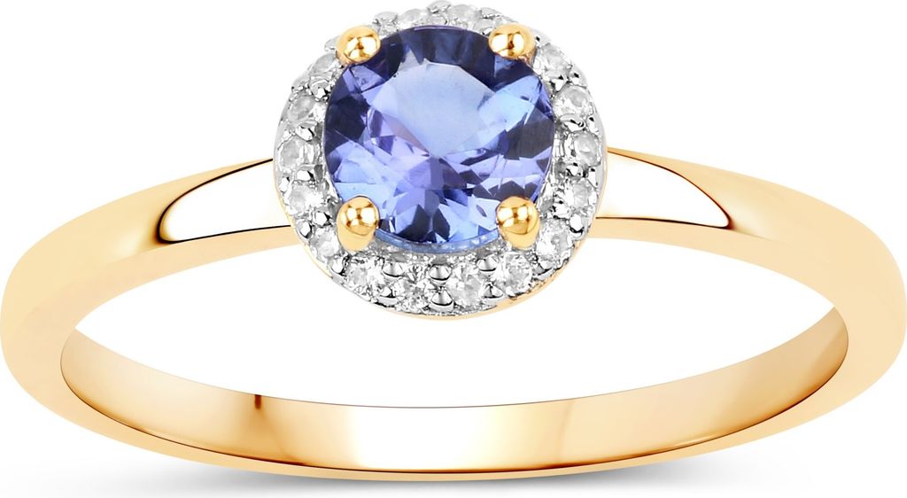 Vira Jewels Ring 925/- Sterling Silber gelb 019 (60,0) Tansanit violett 147270004V