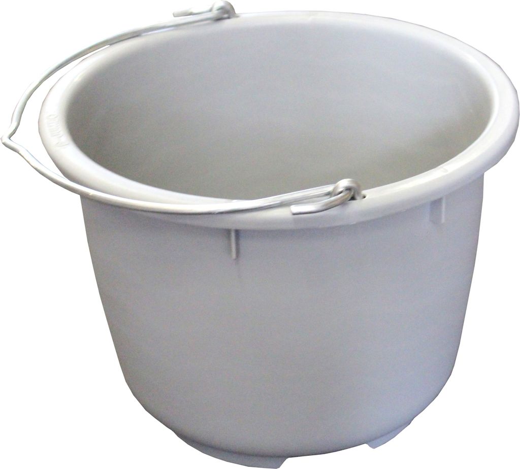 Mörteleimer 13,0 l, Ø 33,0 cm, 'Jumbo', Grau, Skalierung, schwer