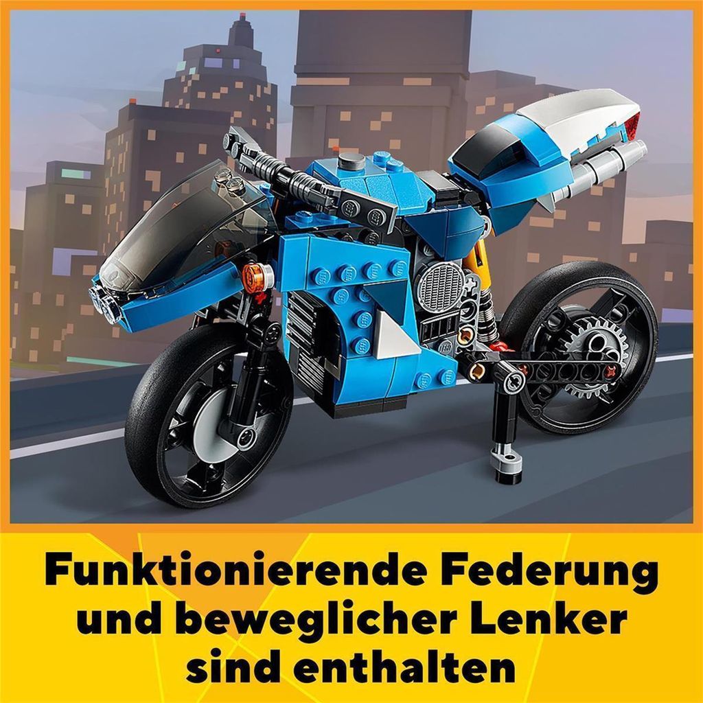 LEGO 31114 Creator 3-In-1 Geländemotorrad aus Bausteinen Produktbild 14