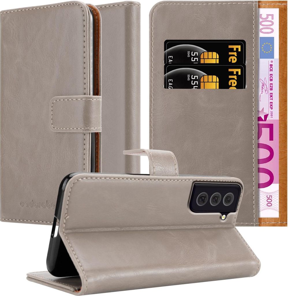 Cadorabo Hülle für Samsung Galaxy S22 Schutzhülle in Braun Handyhülle Book Tasche Case Etui Luxury