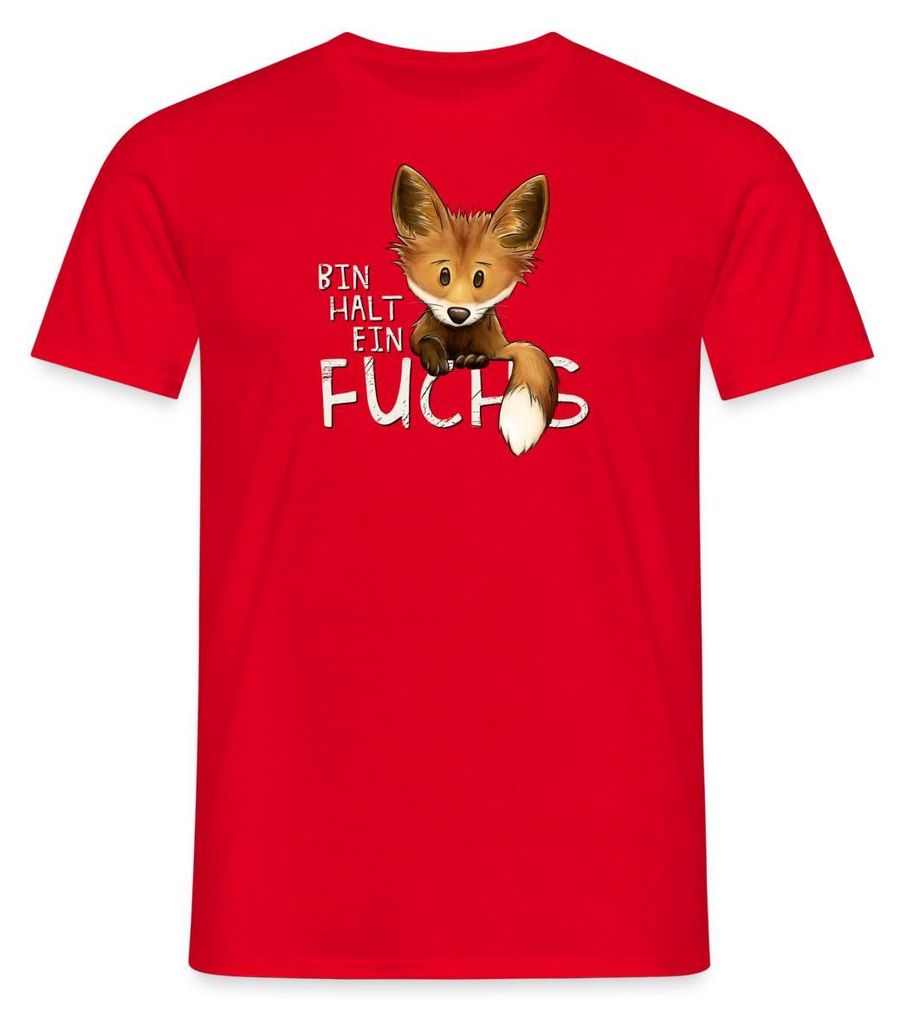 Spreadshirt Bin Halt Ein Fuchs Statement Lustiger Spruch Männer T-Shirt, L, Rot