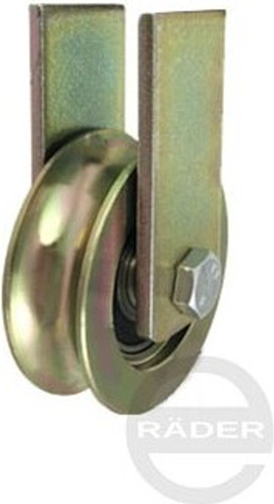Metallrolle Ø 79 mm für Tore für Rohr 1/2" mit Befestigung (RJRM-79-26)