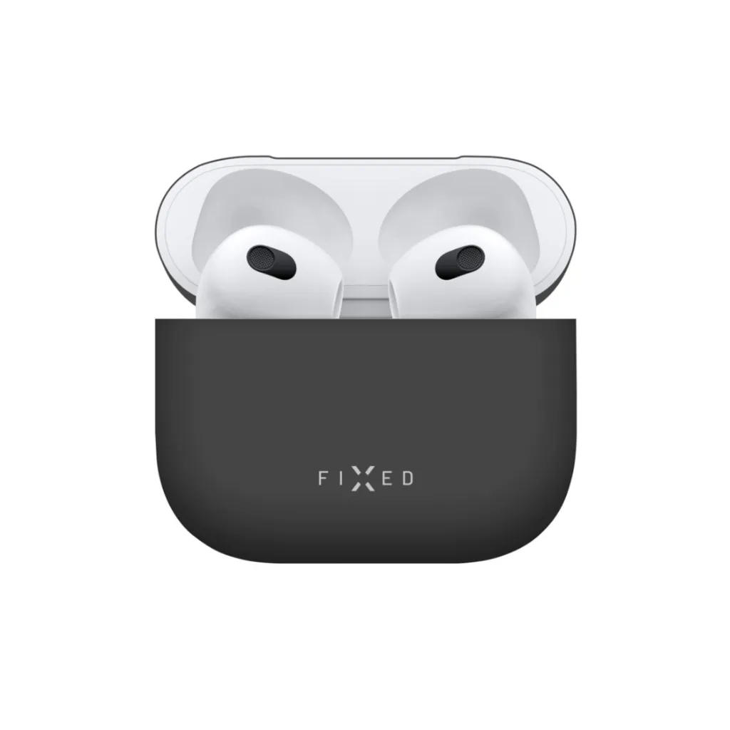 Custodia protettiva Silky fissa per Apple Airpods 3, nero - 5