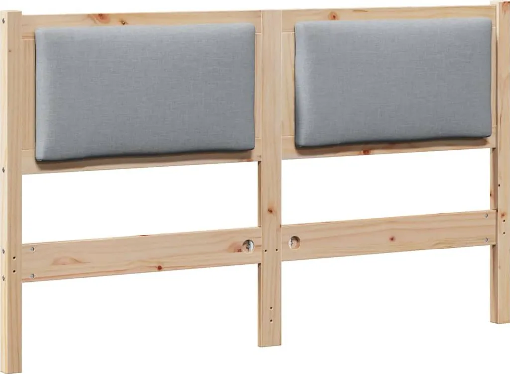Testiera altro marrone 140 cm in legno di pino massiccio