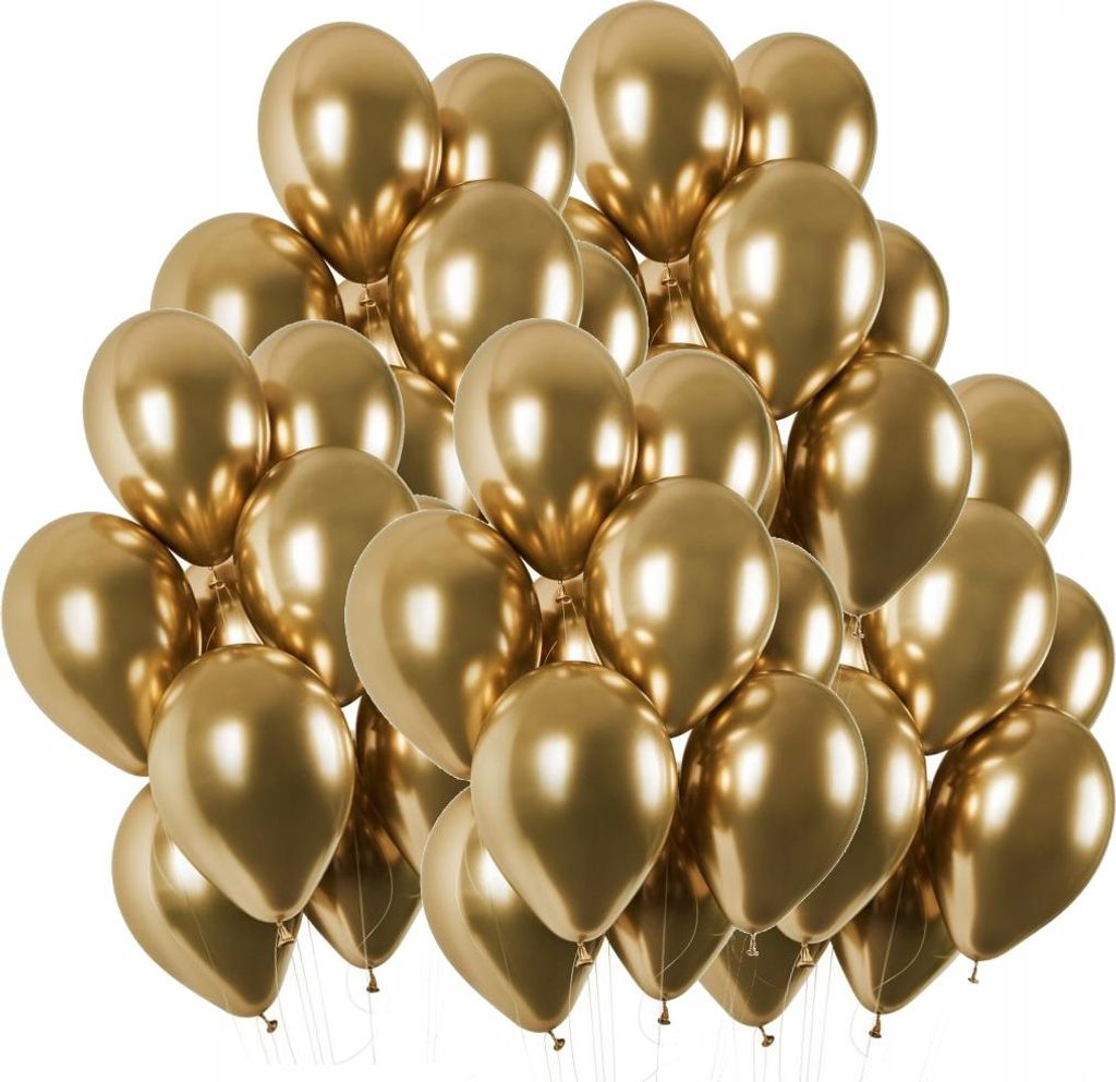 Metallic CHROME Ballons 14 Zoll, 50 Stück, gold