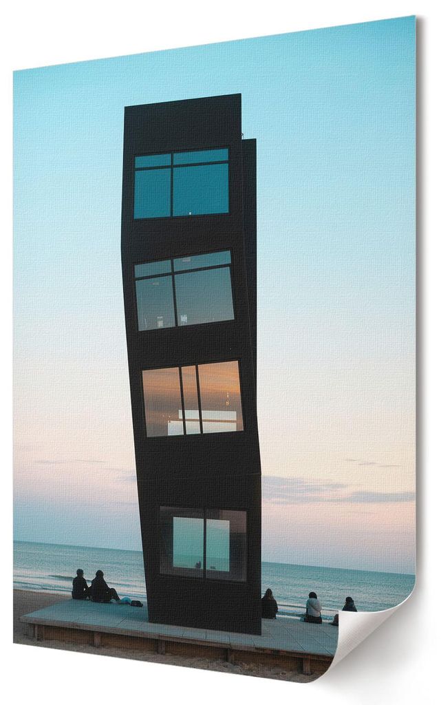 Moderne Architektur- Kunstdruck A1 (59x84 cm) - Industriell, Modern- Wandbild für Wohnzimmer Schlafzimmer & Flur, Modernes Poster Wanddeko, Ungerahmt
