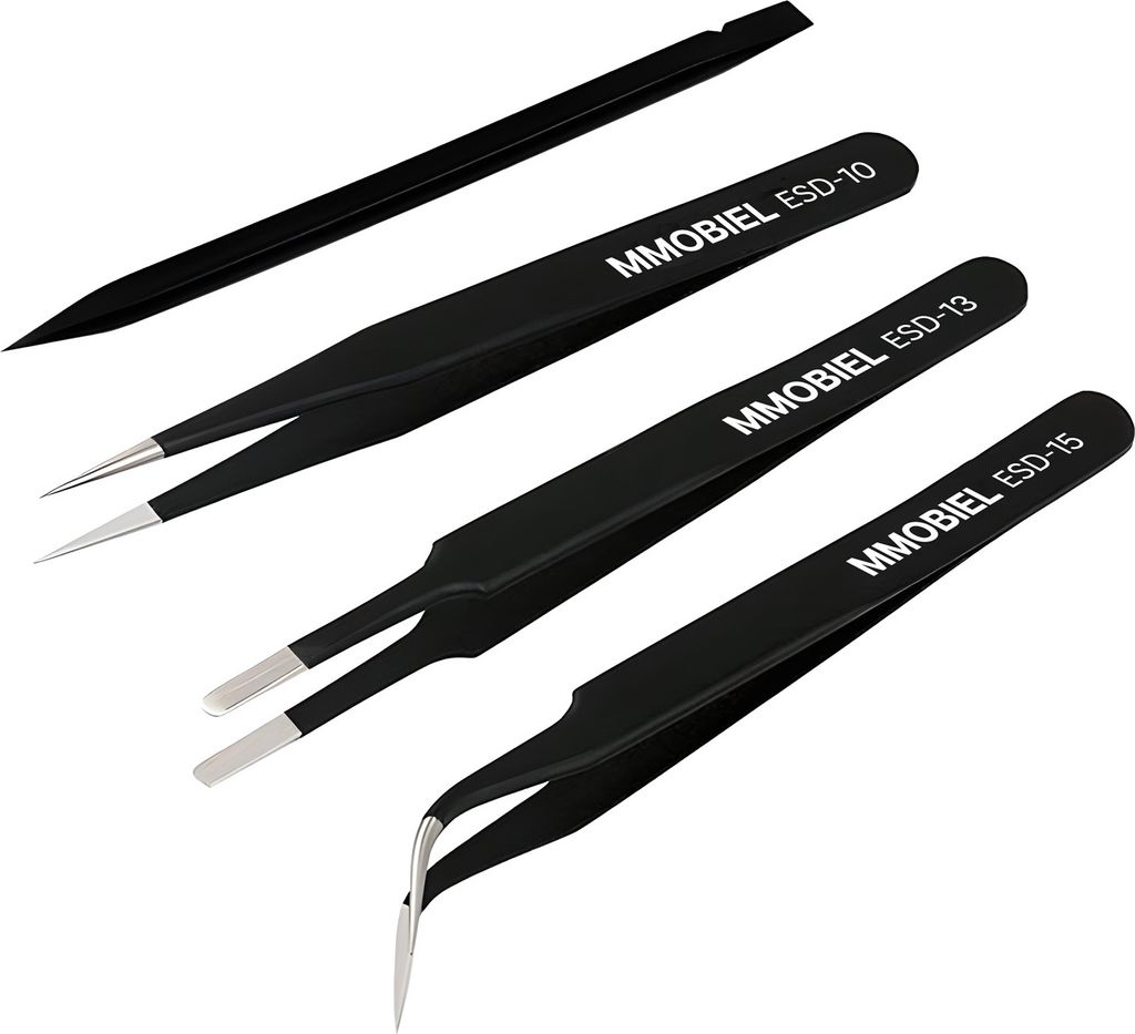 3x Pinzetten set Industrie Präzision ESD Pinzetten Produktbild 