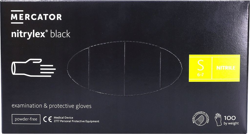 Mercator Medical Nitrylex Einmalhandschuhe, schwarz, Produktbild 5