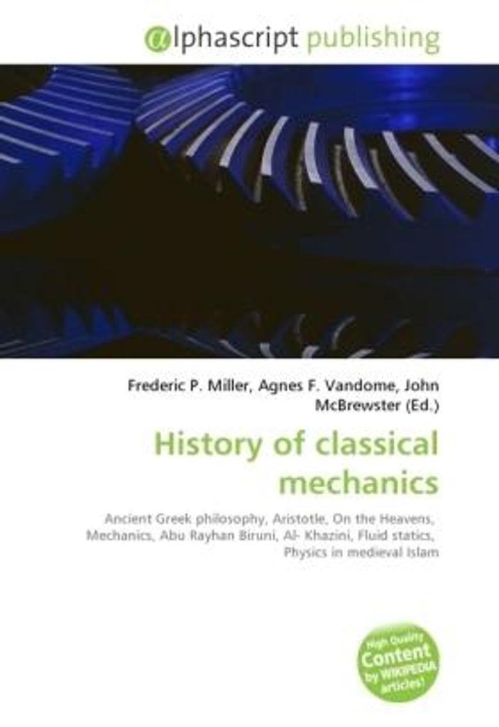 History of classical mechanics