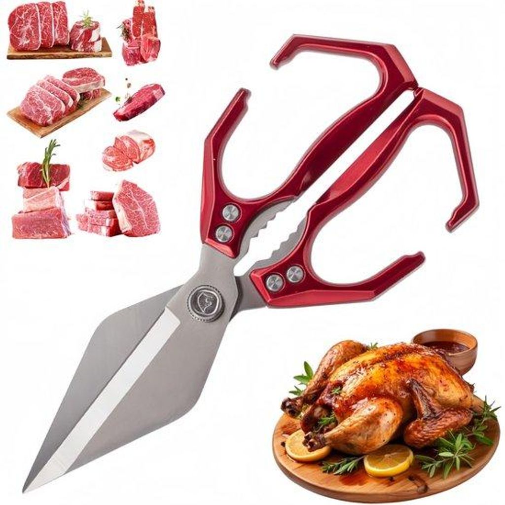 Professionele, multifunctionele keukenmesser, koolstofarm, ultraschärfe, breit einsetzbares, leicht zu reinigendes Design, ideal für den täglich...