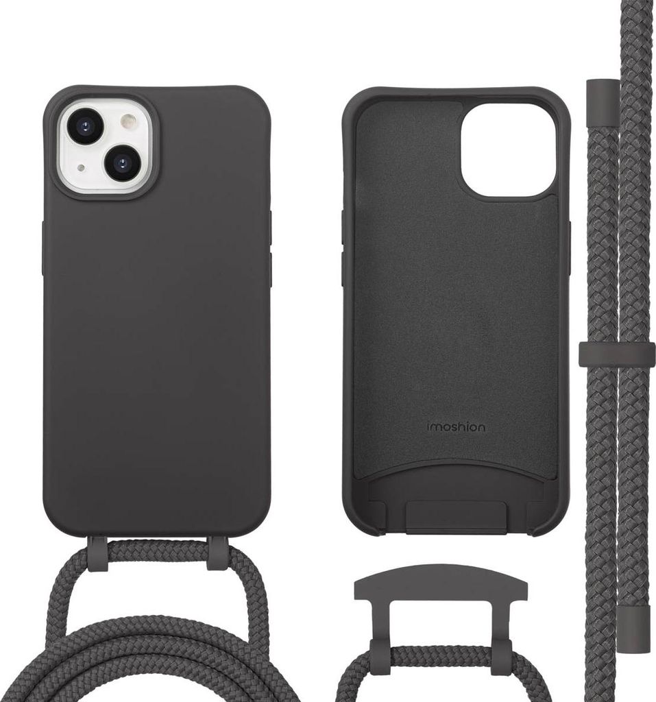 imoshion Color Backcover mit abnehmbarem Handykette und MagSafe iPhone 14 - Black Coffee