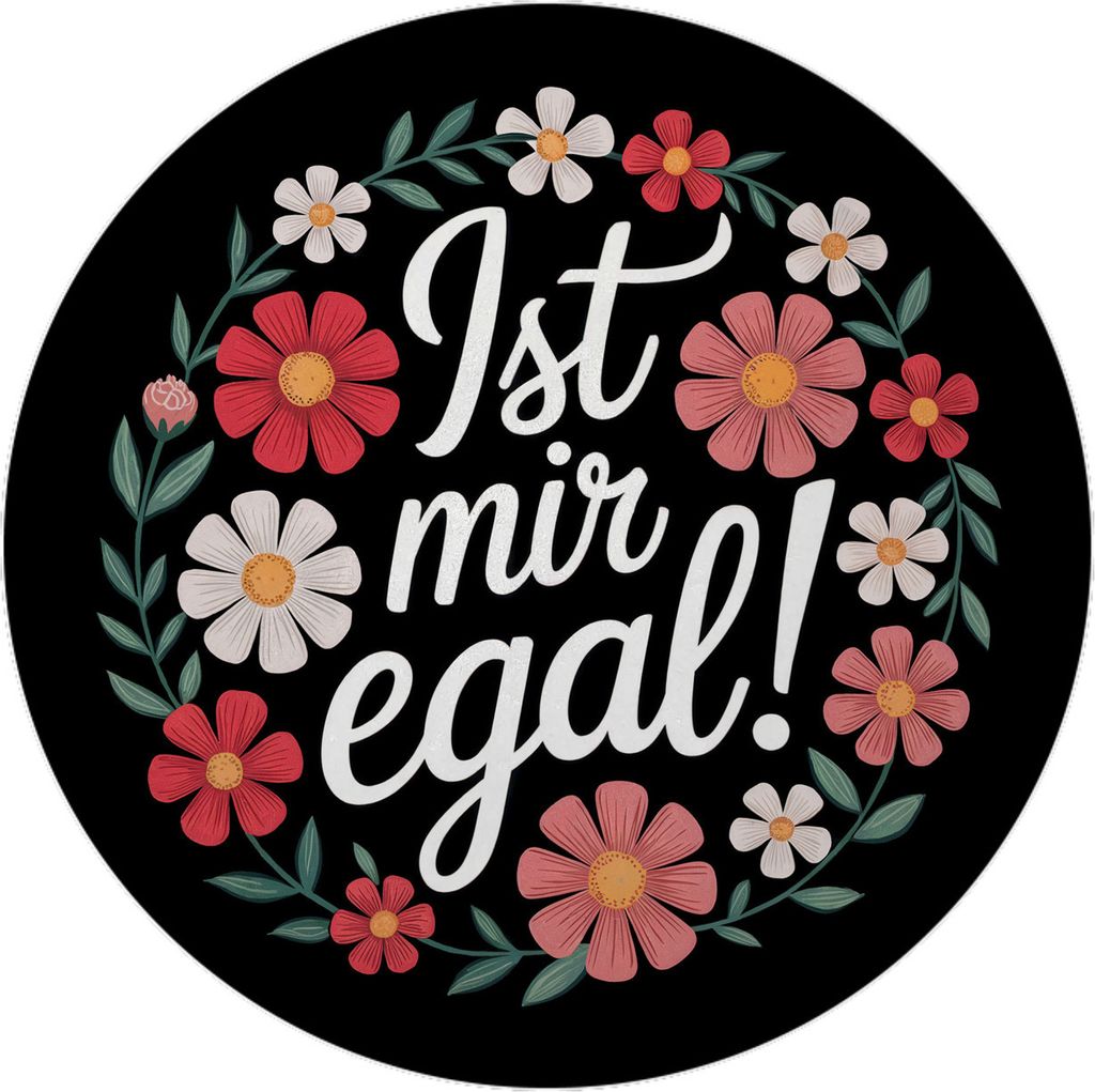 Ist mir egal Blumensprache Magnet mit Flaschenöffner rund