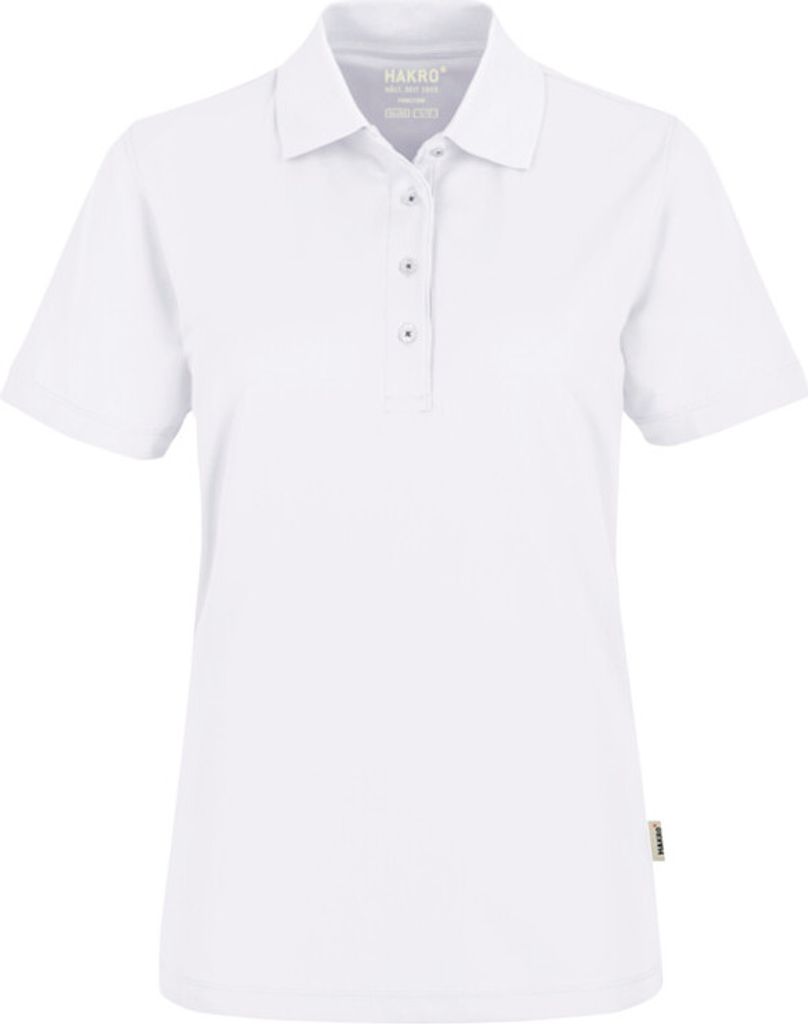 HAKRO Damen Poloshirt Coolmax (Polyesterfasern) 206, weiß, M