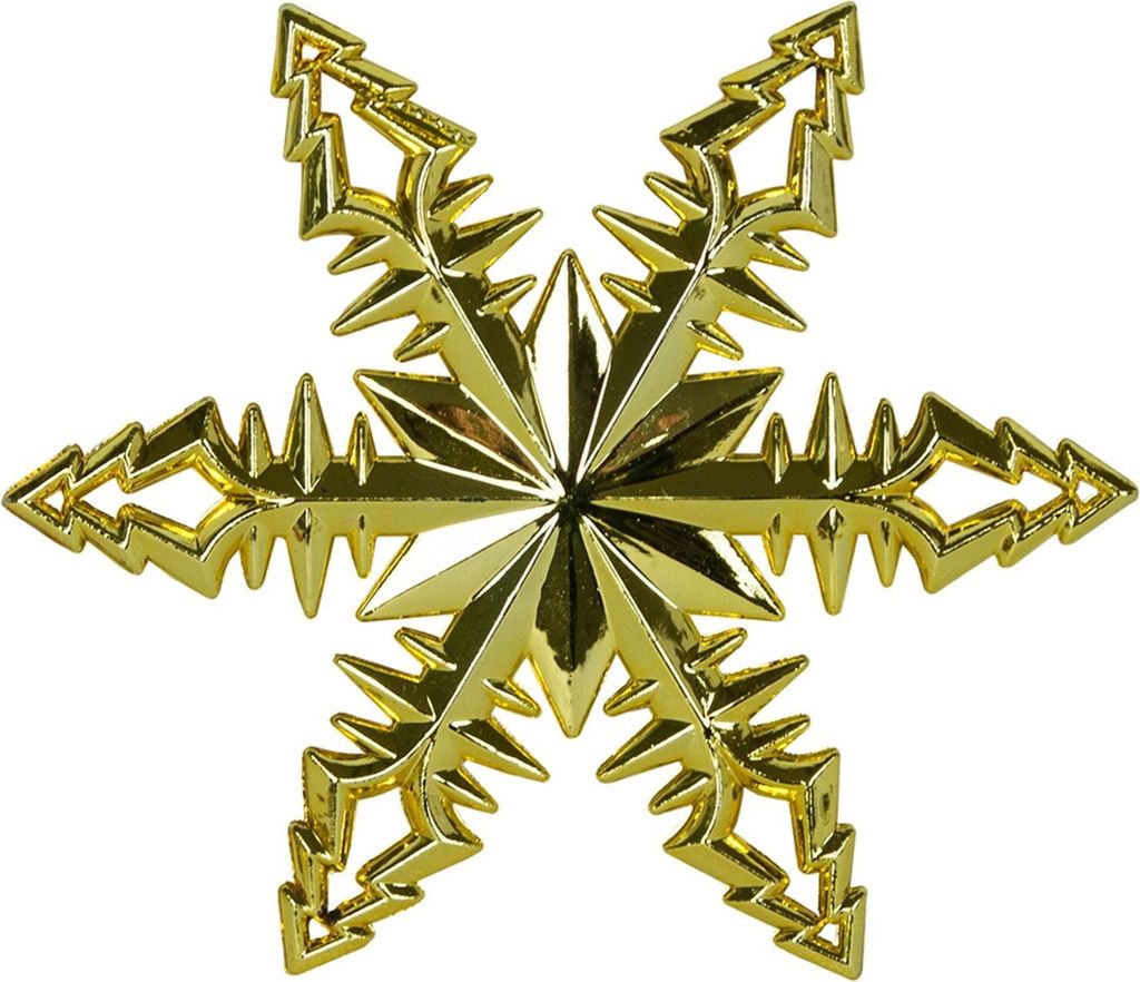 Christbaumschmuck Weihnachtsbaum Anhänger Tannenbaum Schmuck Stern, Farbe:Gold, Design:Tannenbaum-Stern