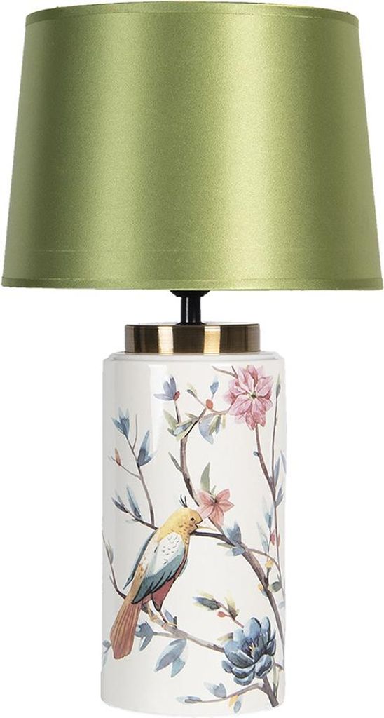 Clayre & Eef Lampa stołowa Ø 28x50 cm E27/max 1x60W Zielone Zdjęcie produktu 
