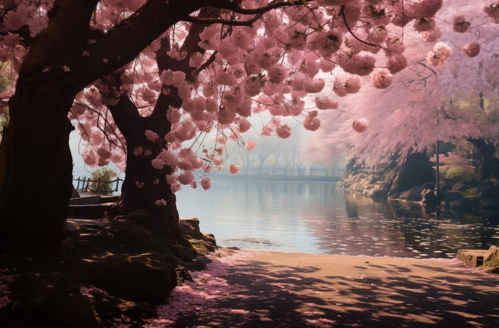Poster 86,4x56,8cm Ruhe der Sakura