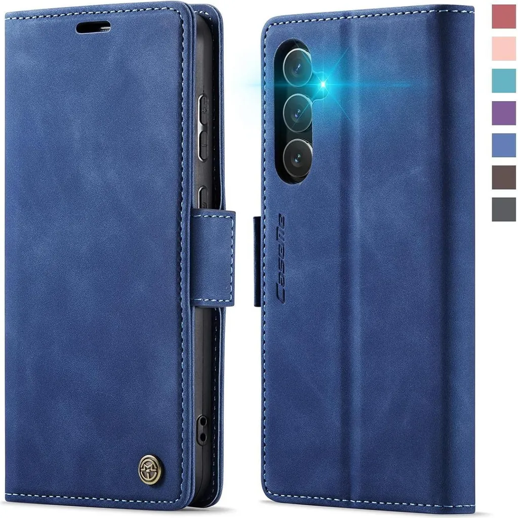 Samsung A55 5G Cover Blu Pelle PU RFID - Eleganza e Sicurezza