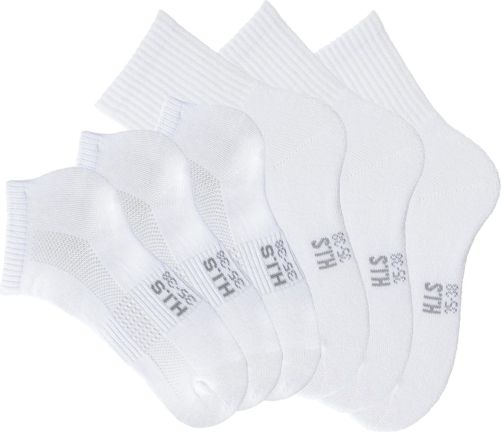 H.I.S. Sportsocken 6 -teilig 6x weiß Größe 43/46