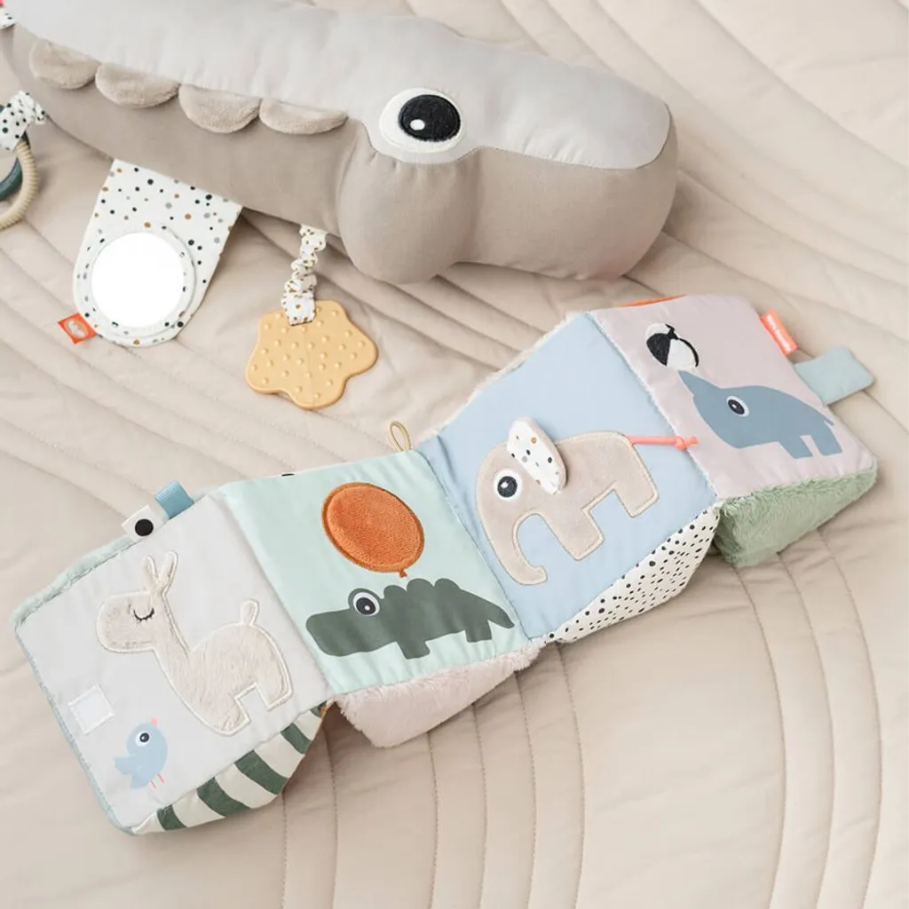 Cube Sensoriel Dépliable Multicolore avec Miroir et Textures Variées - 17