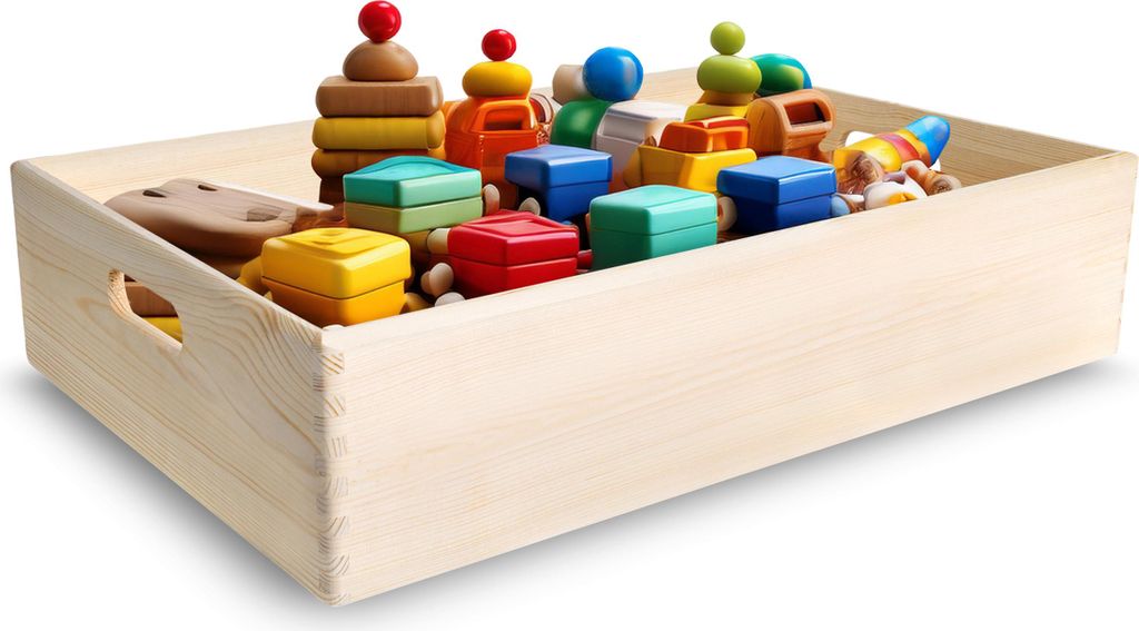 Creative Deco Grande Scatola in Legno 60x40x13,5 cm | Con Immagine del prodotto 
