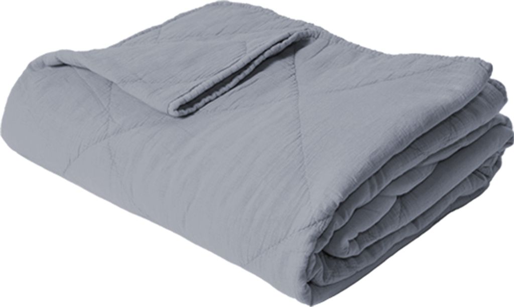 Decke Überwurf 100% Baumwolle 140 x 200 cm Skandinavisch Staubblau