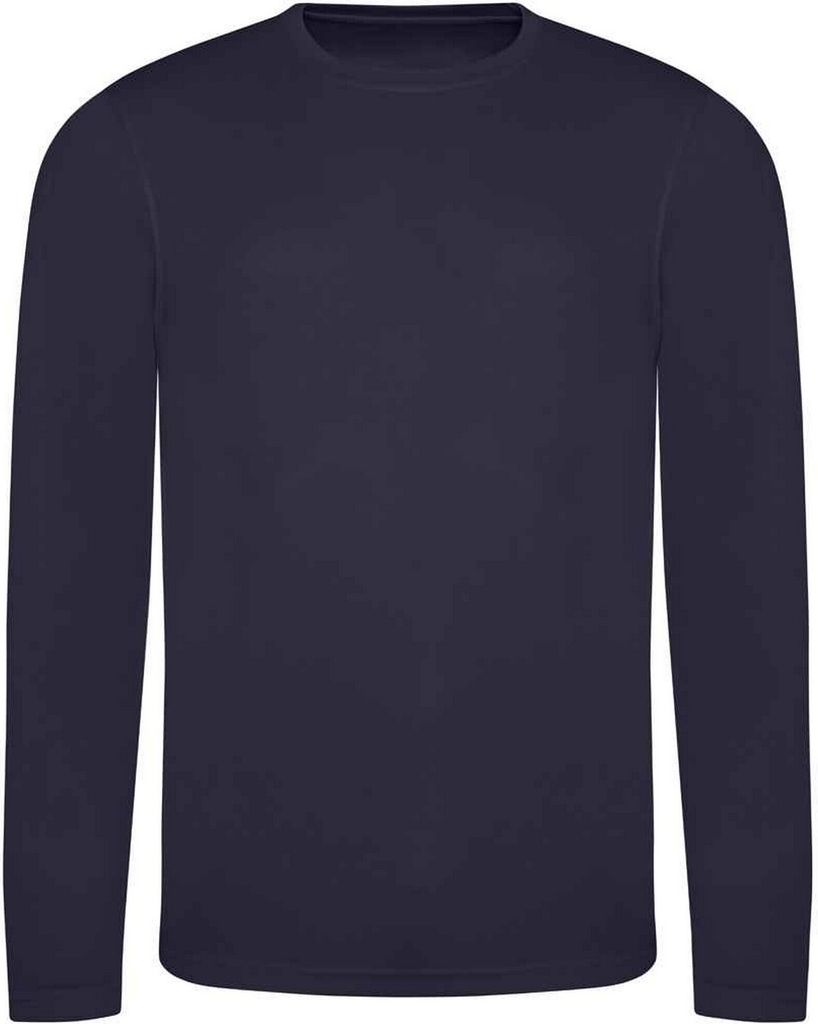 AWDis Cool - T-Shirt Feuchtigkeitsabweisend für Herren Langärmlig PC5670 (XL) (Dunkelblau)